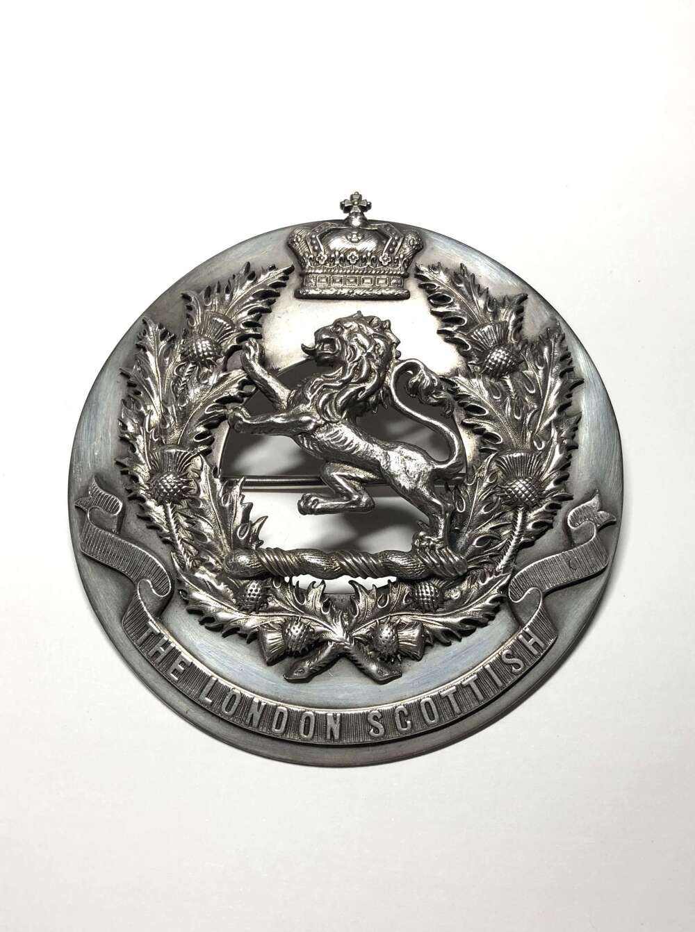 London Scottish Officer&rsquo;s attributed silver plaid brooch