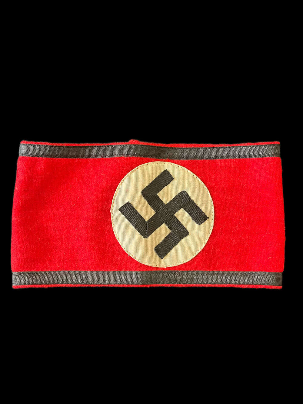 EARLY WW2 GERMAN SS WOOL ARMBAND WITH RZM LABEL