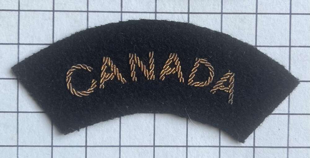 cWW2 Canada Military Wire Embroidered Shoulder Title Badge Patch