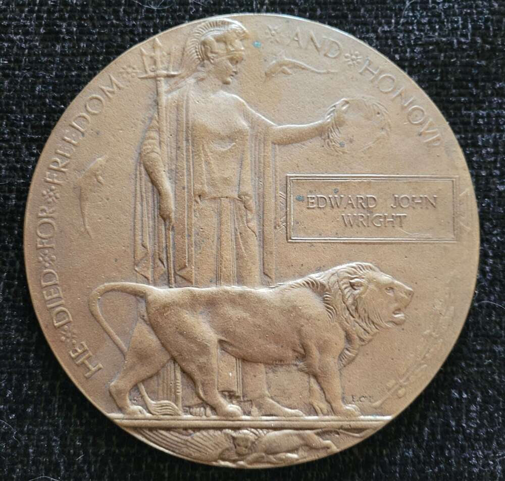 Great War Death Plaque (Wright)