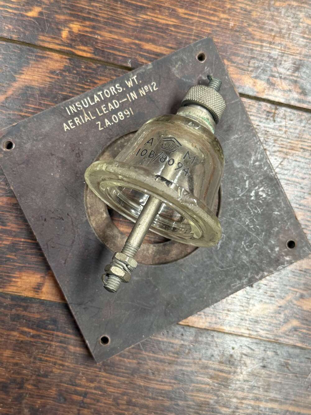 WW2 Air Ministry Fuselage Aerial Bell & Plate