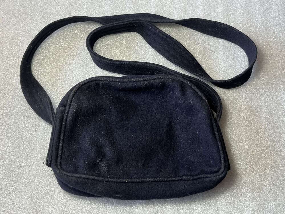 64) Good Used Original WW2 WRNS Issue Blue Material Woman&rsquo;s Handbag