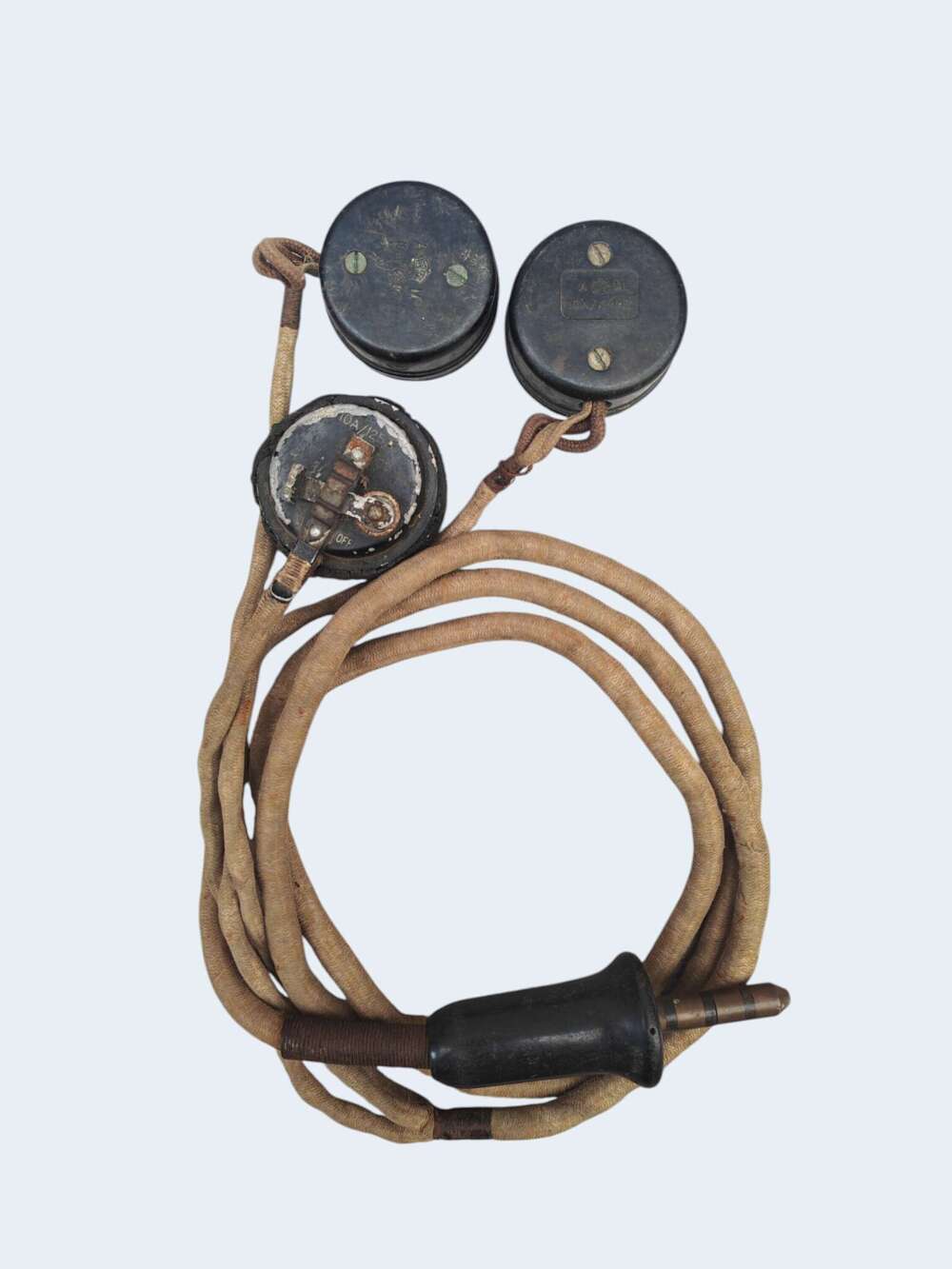 WW2 RAF external flying helmet wiring loom - complete