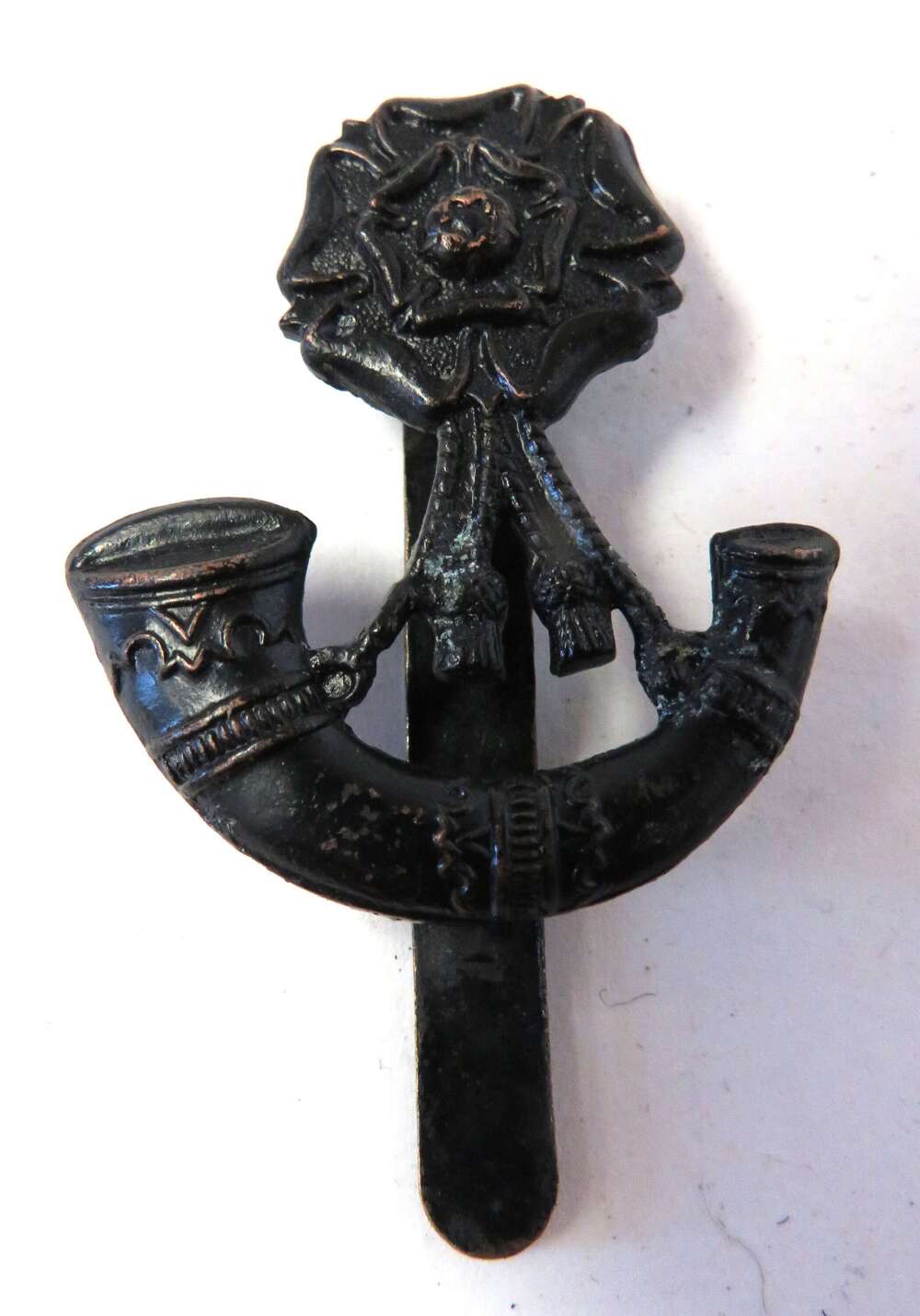 Original 6th Battalion Liverpool The Kings Regiment Cap Badge with Makers Stamp