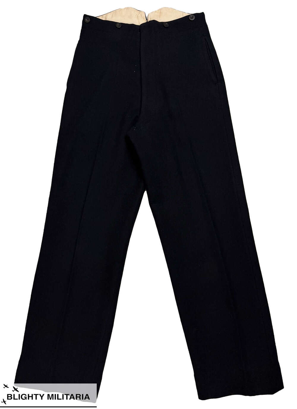 Original 1945 Dated British Royal Navy Working Dress Trousers - Size 4