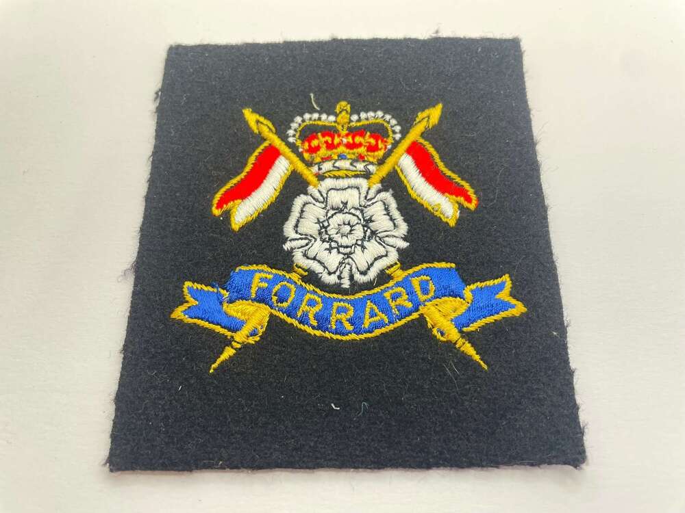 Post WW2 British Queen's Own Yorkshire Yeomanry Veterans Blazer Patch