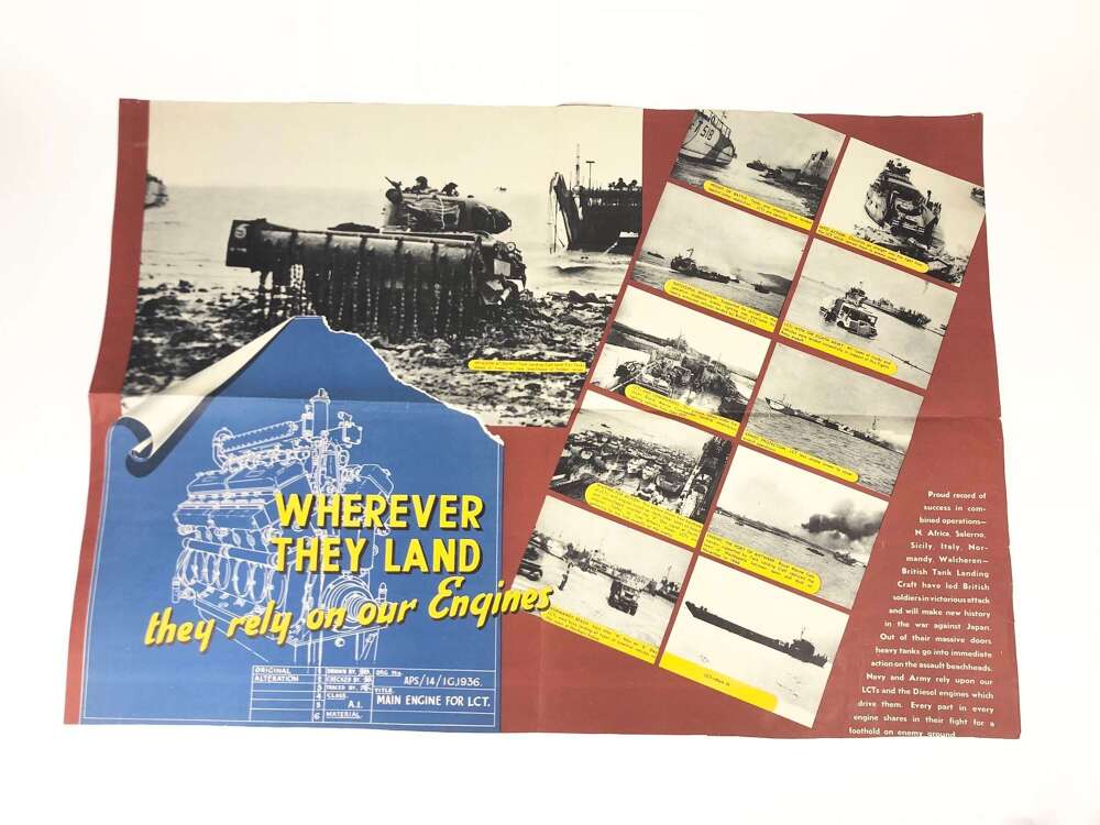 WW2 D-Day Invasion Interest Poster. Landing Craft Tanks