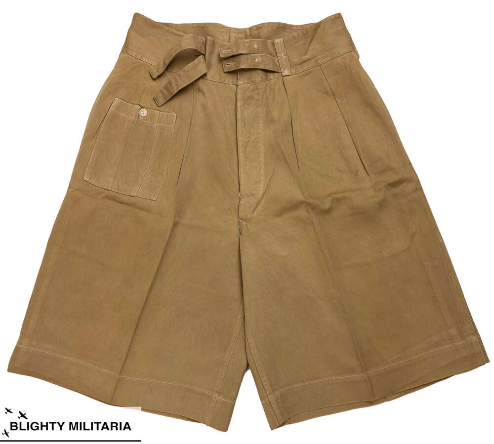 Original 1940s British Khaki Drill Shorts - Size 30