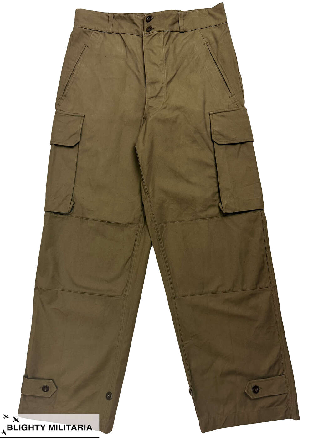 Original 1953 Dated French Army M47 Trousers - Size 35x32