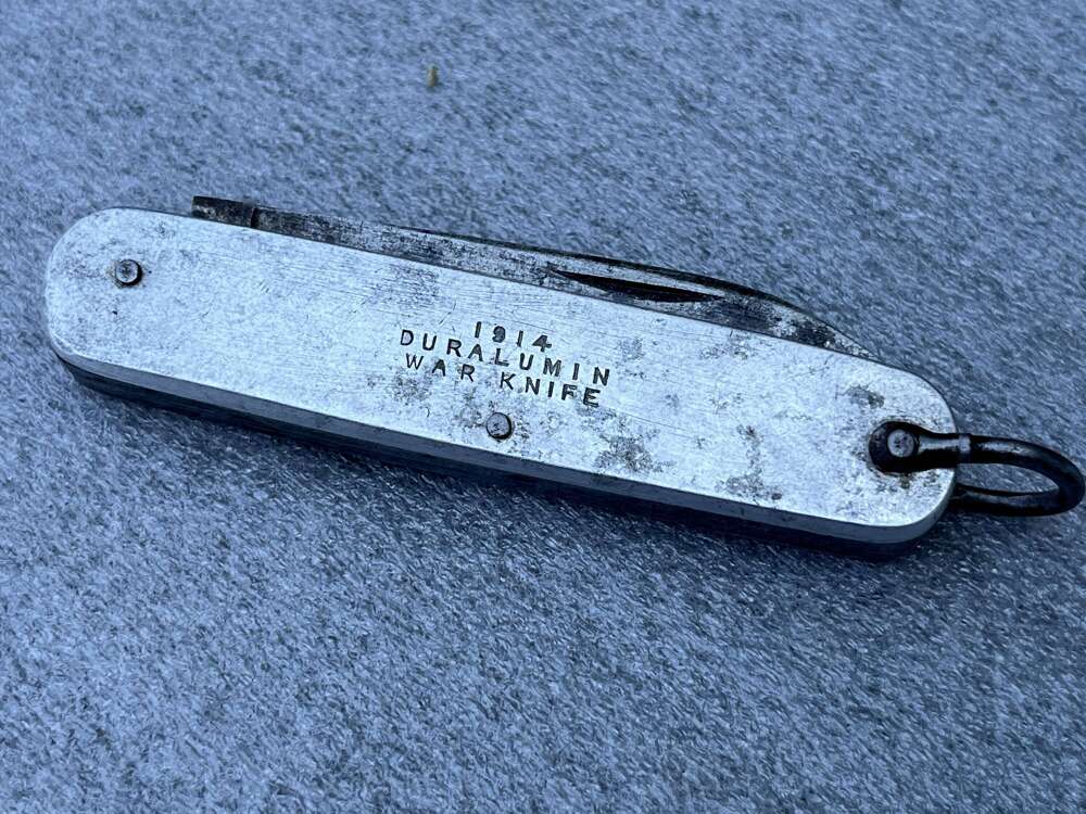 31) Original WW1 British 1914 Duralumin War Knife Extremely Nice Condition T.Turner & Co