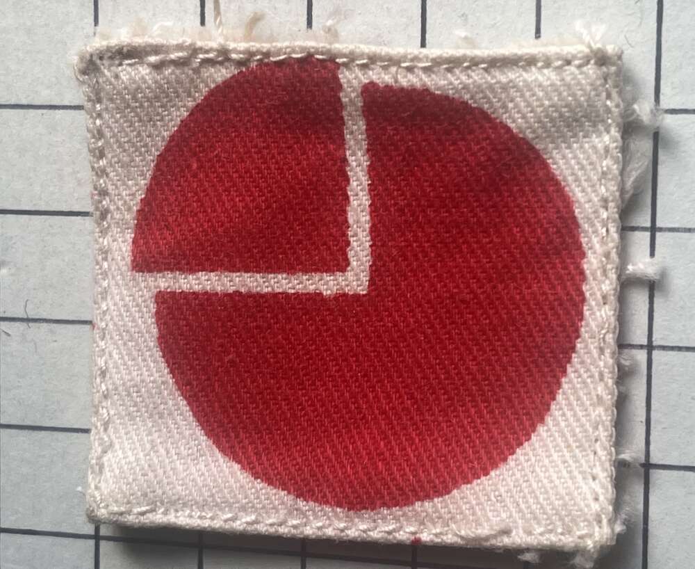 c1945 WW2 4th Infantry Division Printed Formation Sign Patch Badge