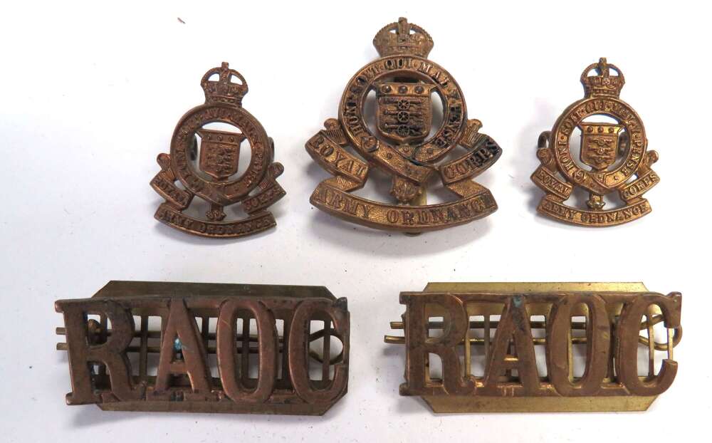 WW2 Royal Army Ordnance Corps set of Badges
