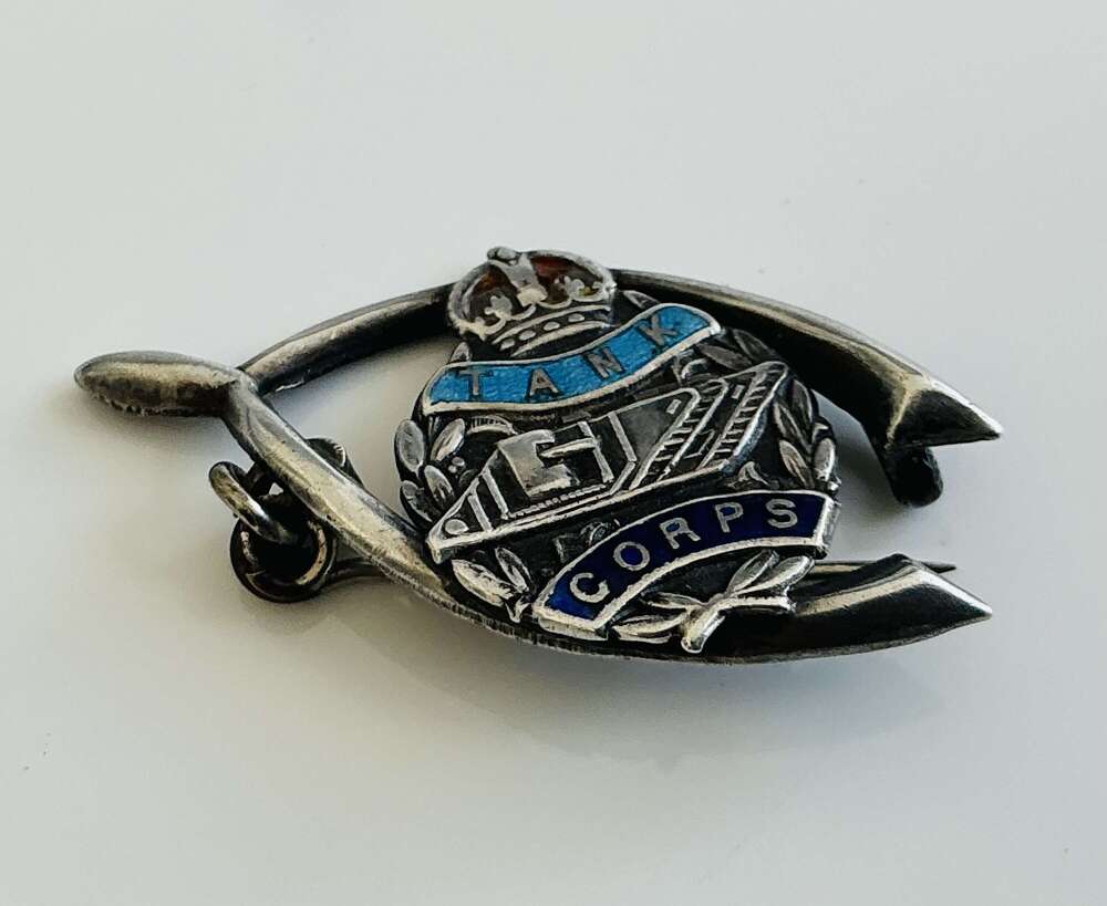 Tank Corps Wishbone Sweetheart Brooch
