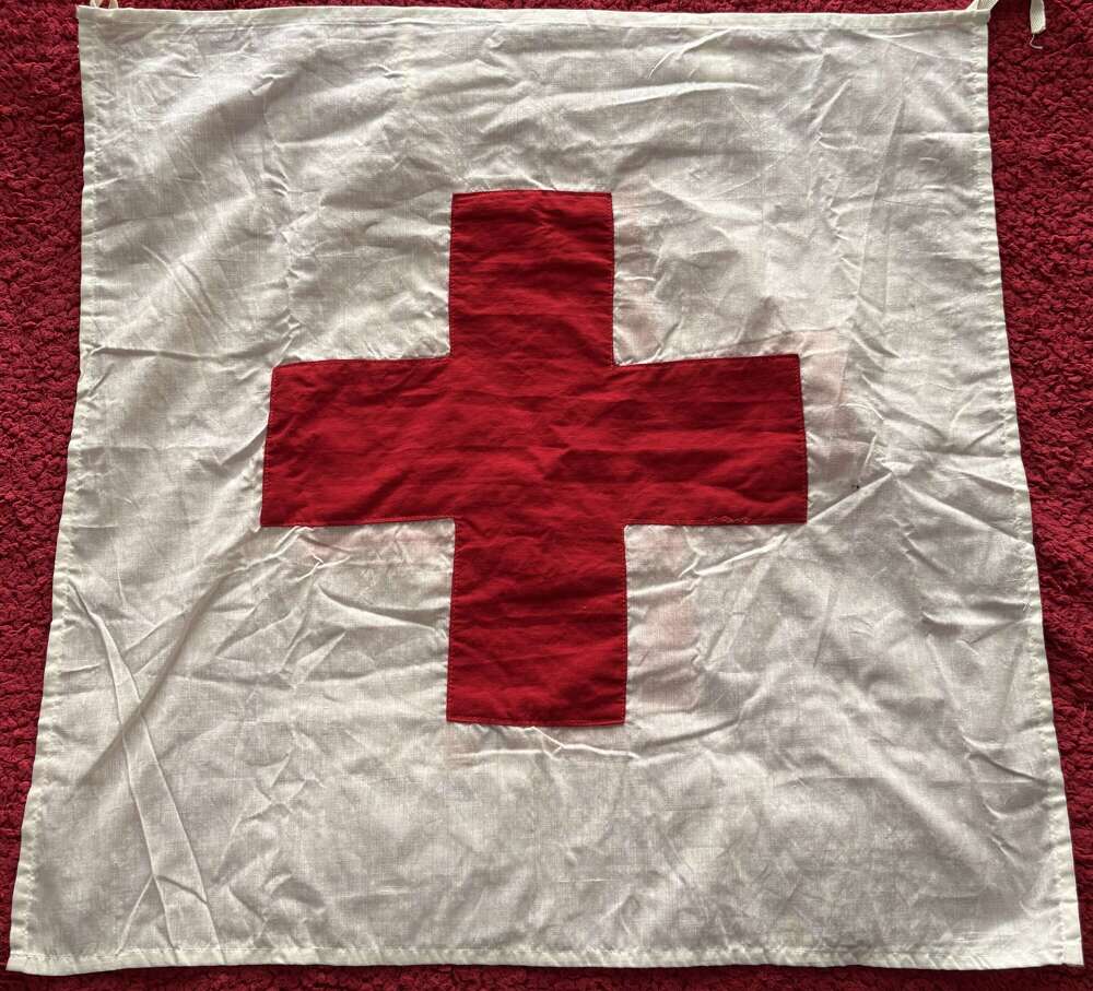 Rare WW2 1940 Dated German Medic (DRK) Tent Window Apron/ Drape - Unissued New/ Old Stock