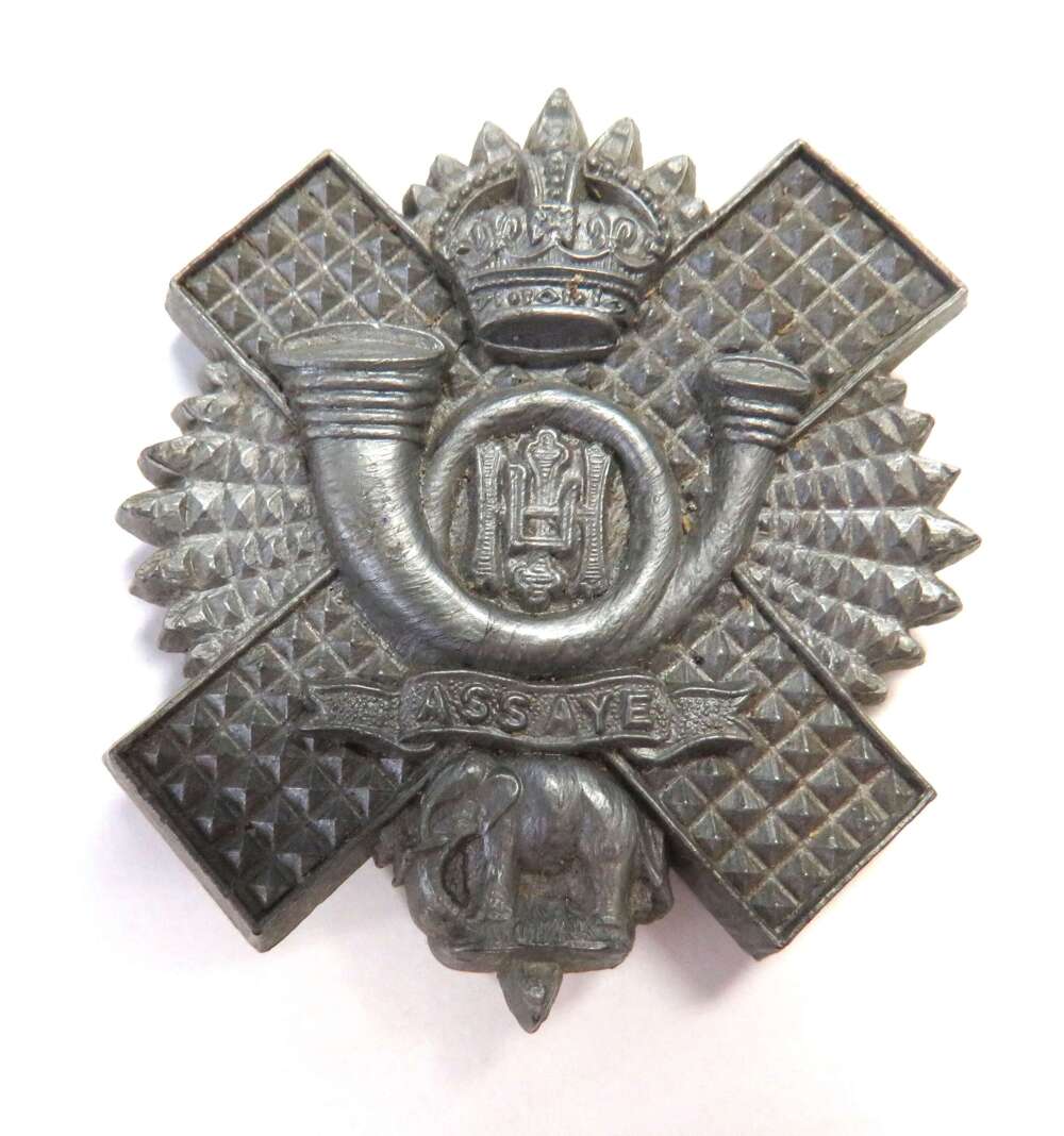 WW2 Plastic Economy Highland Light Infantry Cap Badge
