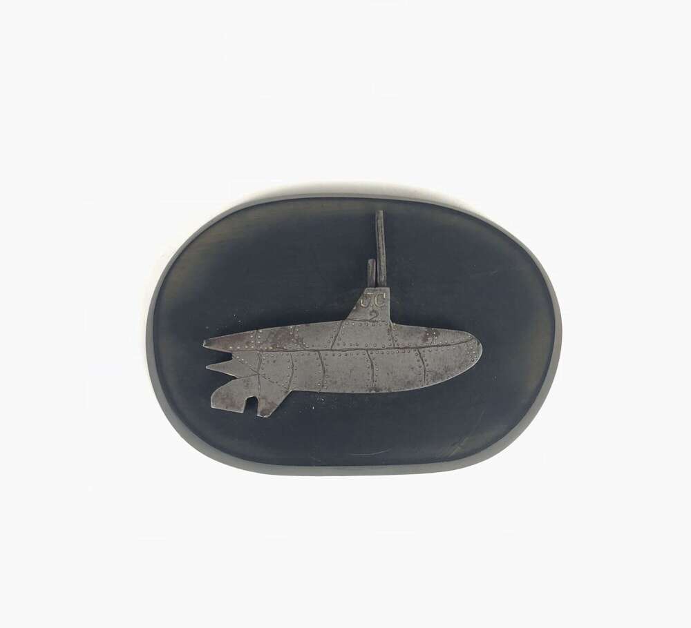 WW1 German Submarine Paperweight Trench Art.