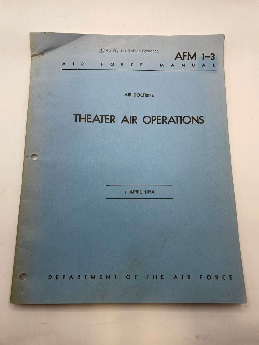 Post WW2 USAF 103rd Attack Squadron Theatre Air Operations Air Doctrine
