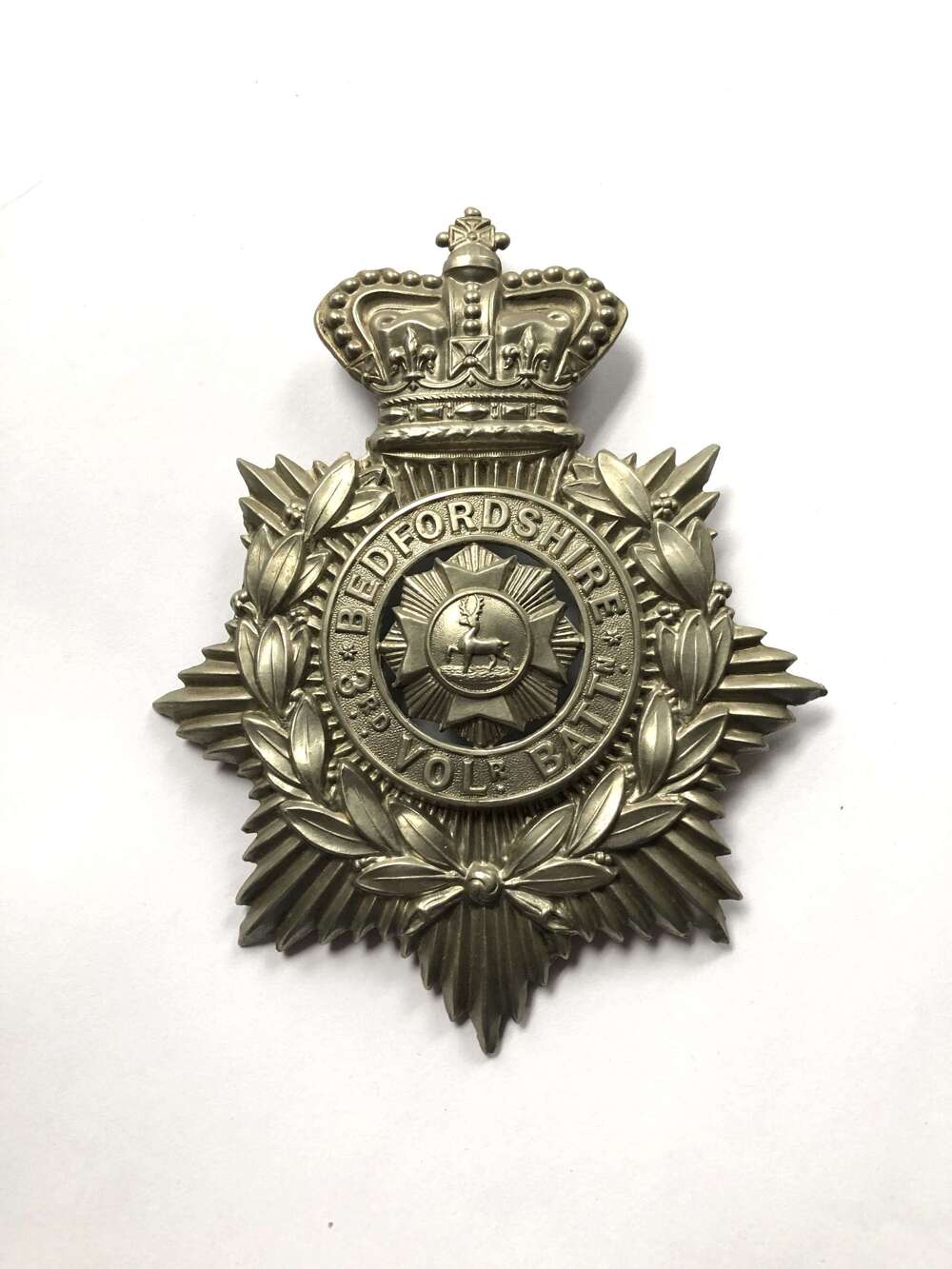 3rd VB Bedfordshire Regiment Victorian helmet plate c1887-1901