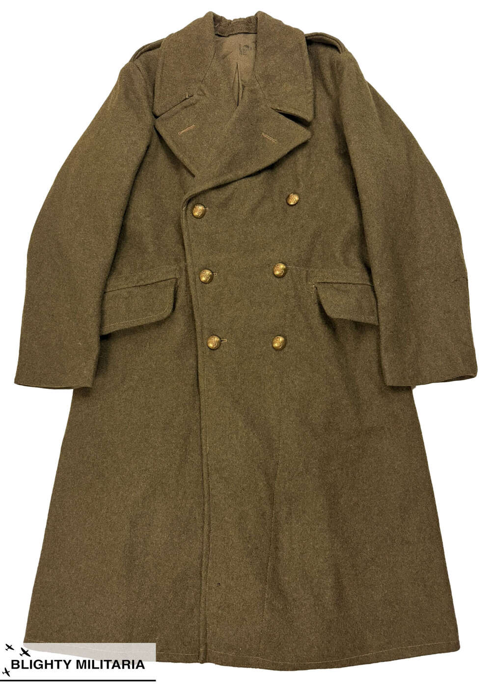 Original 1943 Dated British Army 1940 Pattern Dismounted Greatcoat - Size 6 - REME