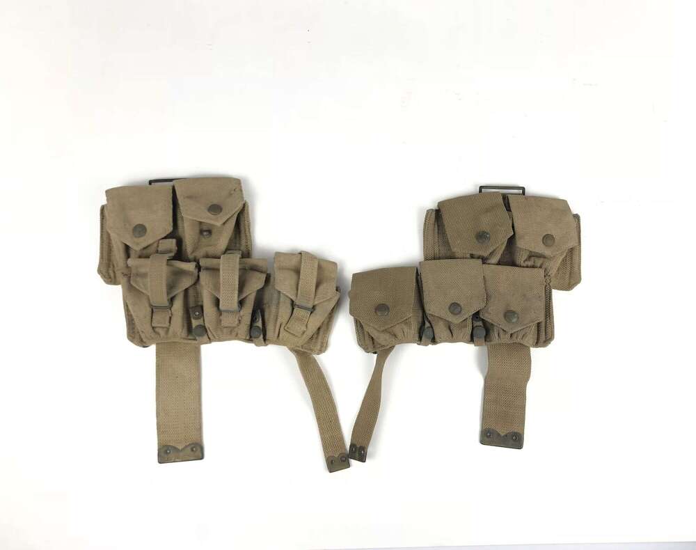 WW1 1915 & 1916 Matching Pair 1908 Ammunition Pouches.