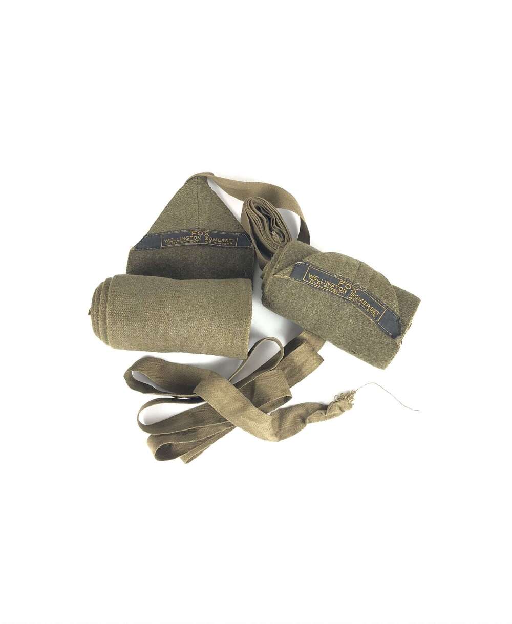 WW1 Pattern Highland Regiments Short Officer's Putties by Fox.