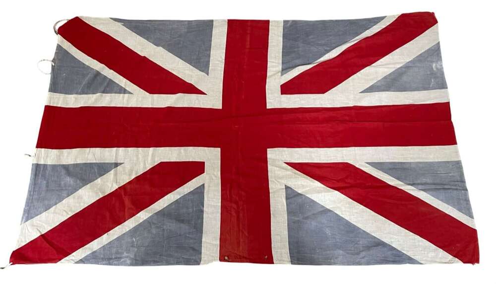 Large WW1 British Union Jack Printed Victory Parade Flag