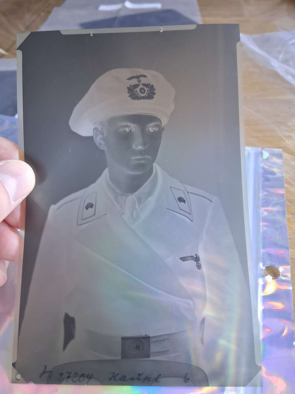 Third Reich panzer crew man negative