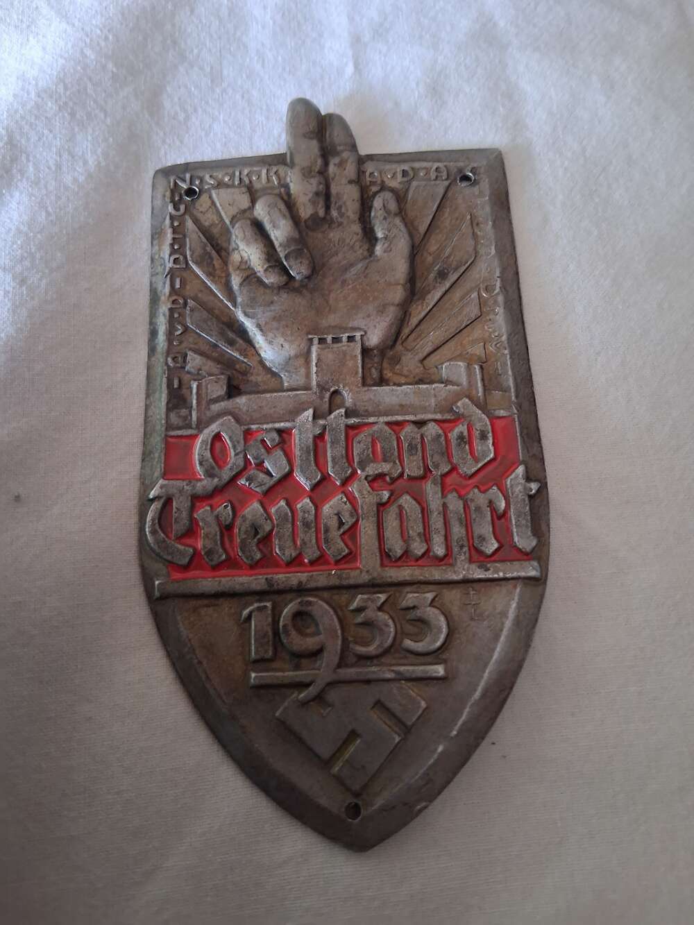 Third Reich ostland treuefahrt door plaque