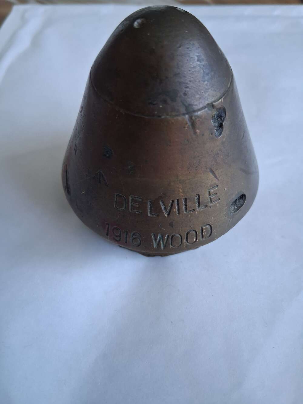 WW1 relic shell from delville wood 1916