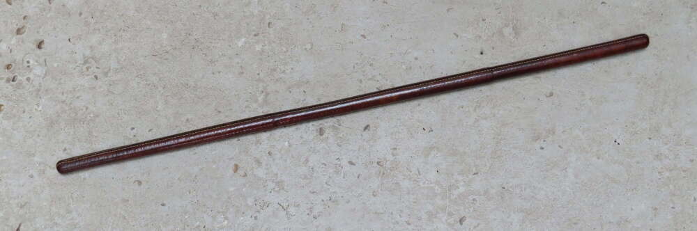Vintage British Military Leather Bound Swagger Stick Drill Cane VGC