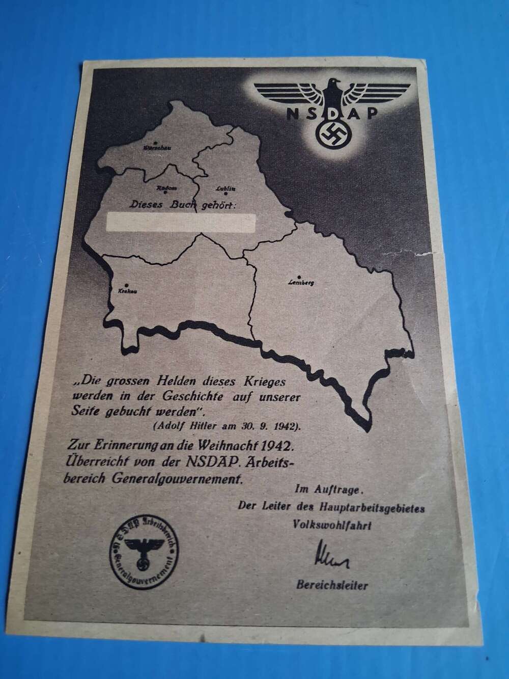 Third Reich small leaflet