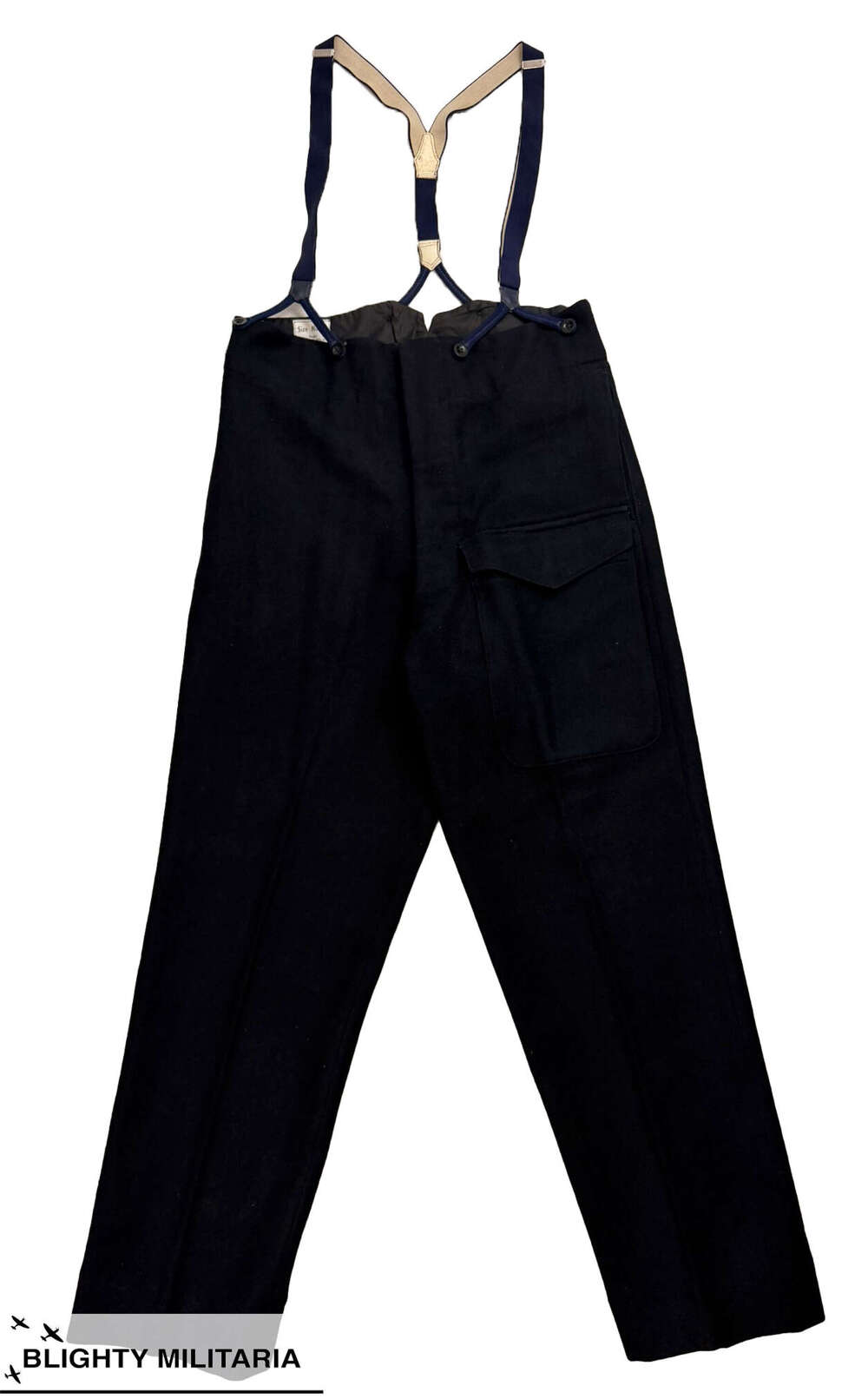 Scarce 1945 Dated Fleet Air Arm Battledress Trousers + Braces - Size 9