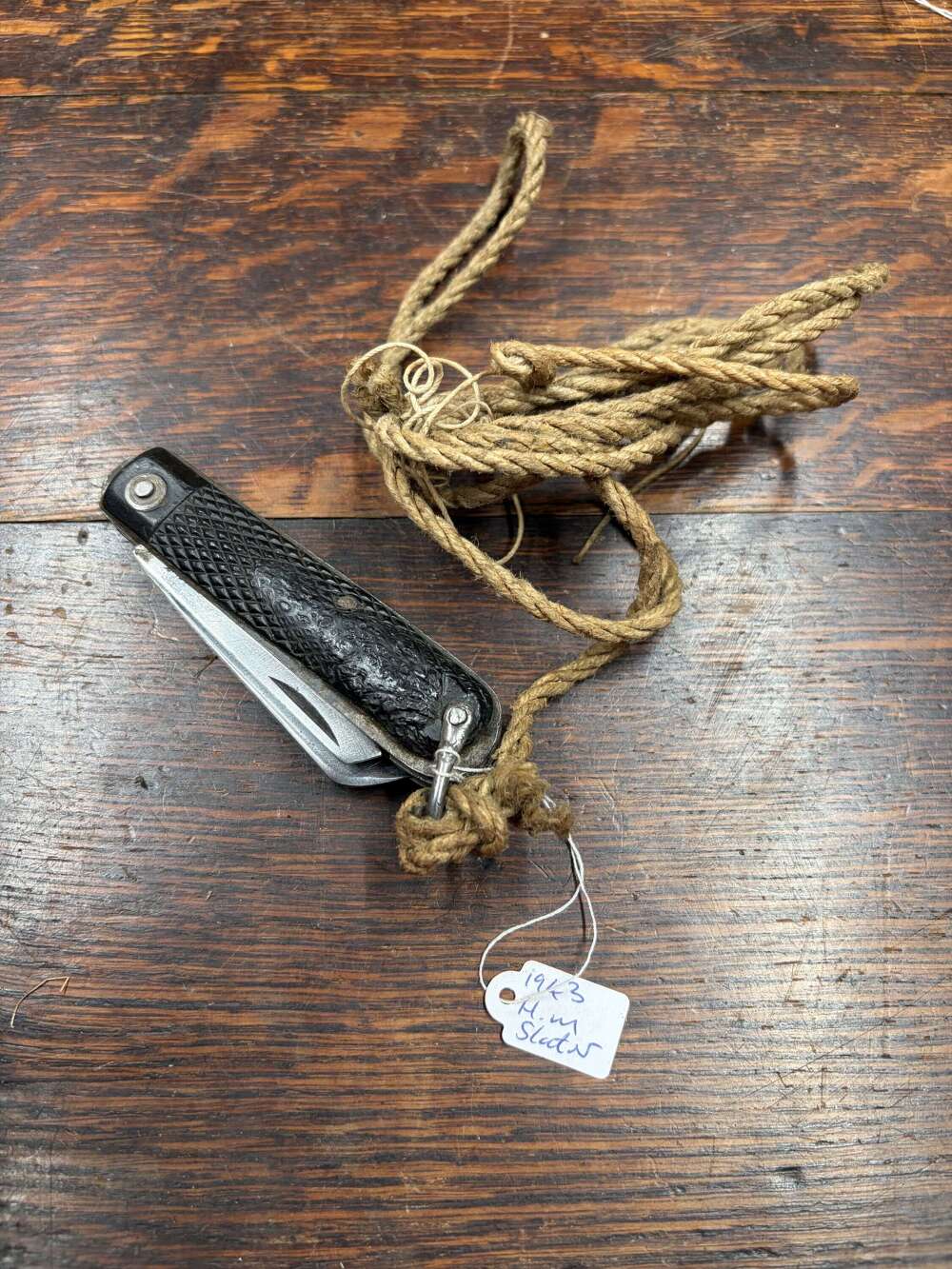 1943 HM Slater Jack/Clasp Knife + Lanyard