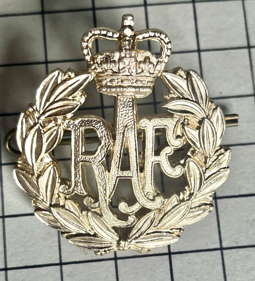 Royal Air Force (RAF) Anodised Aluminium Cap Badge