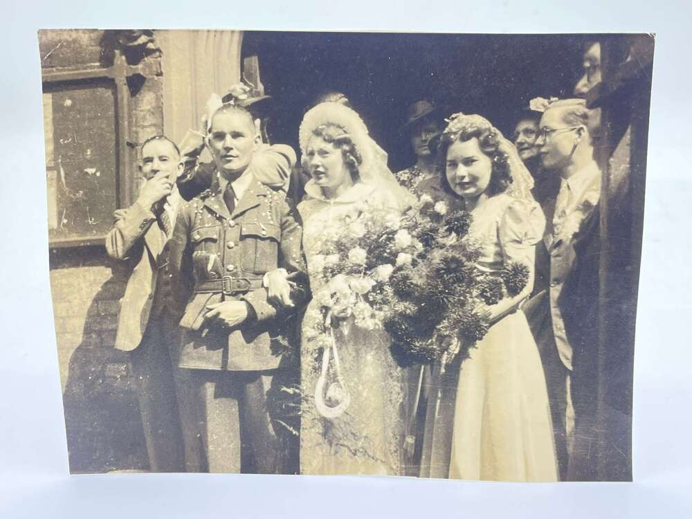 WW2 Period British Royal Air Force Volunteer Reserve Wedding Photograph