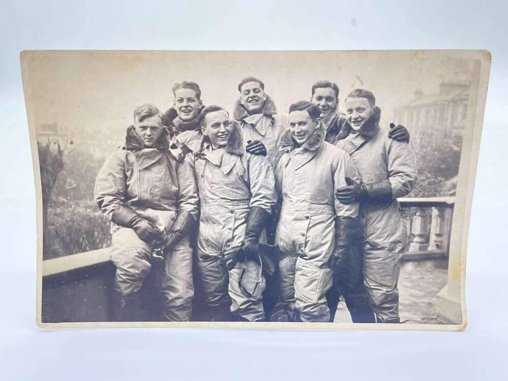 WW2 1940 Dated Royal Air Force Group Photograph Wearing Sidcot Flying Suits