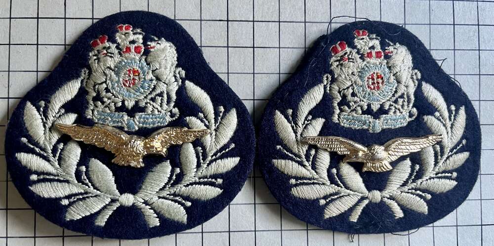 Cold War Era Royal Air Force (RAF) Master Aircrew Warrant Officer Rank Badges