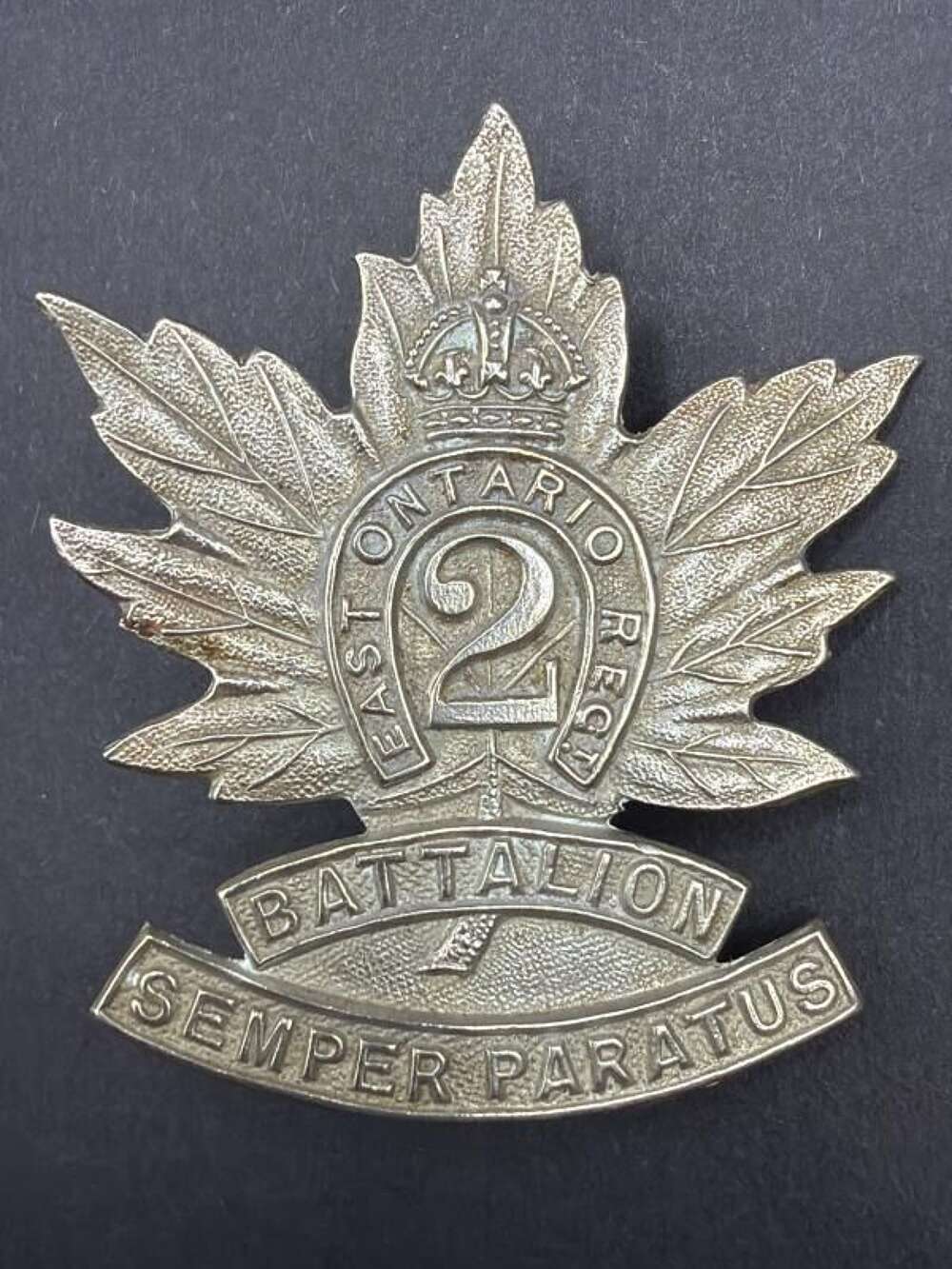 WW1 Canadian 2nd Overseas Battalion Cap Badge