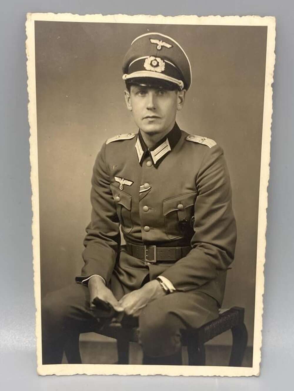 German Army Officer Inf.Regt.103 Studio Portrait 6X4