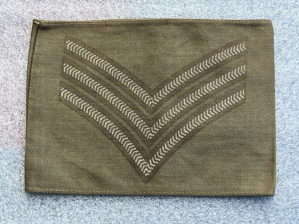 44) Excellent Original Early WW2 LDV & Home Guard Printed Sgt Stripes Armband