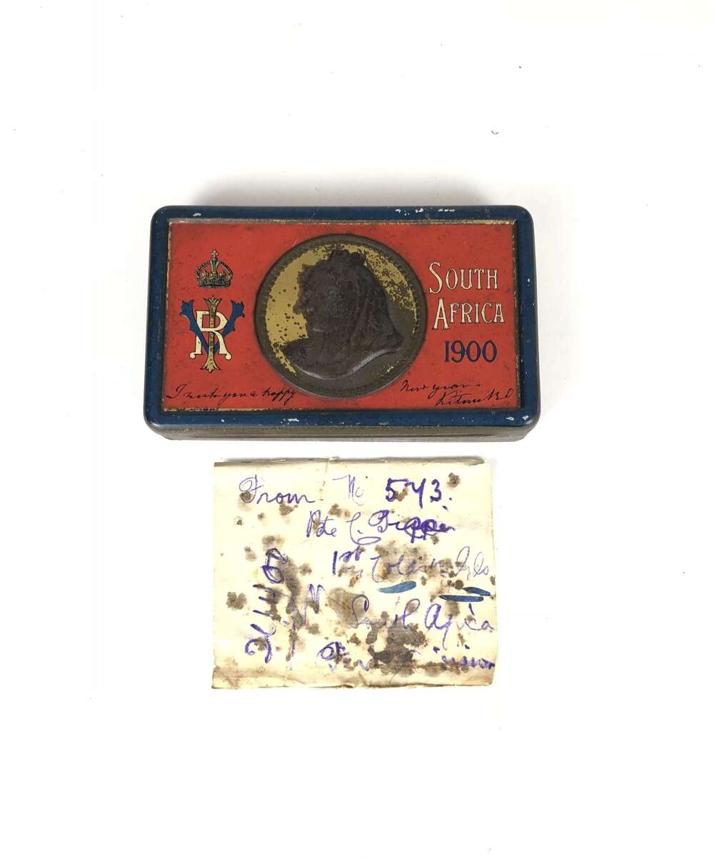 Boer War 1st Bn Coldstream Guards Chocolate Tin & Contents.