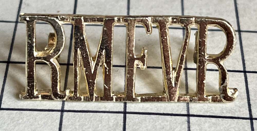 c1952-1966 Royal Marine Forces Volunteer Reserve (RMFVR) Anodised Aluminium Shoulder Title