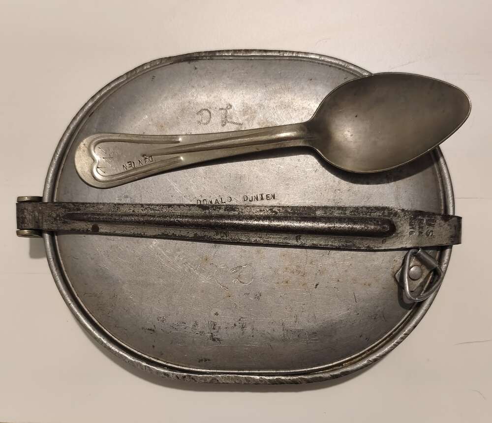 USA WWI: Named Doughboy Set, M-1910 Mess Kit and Spoon