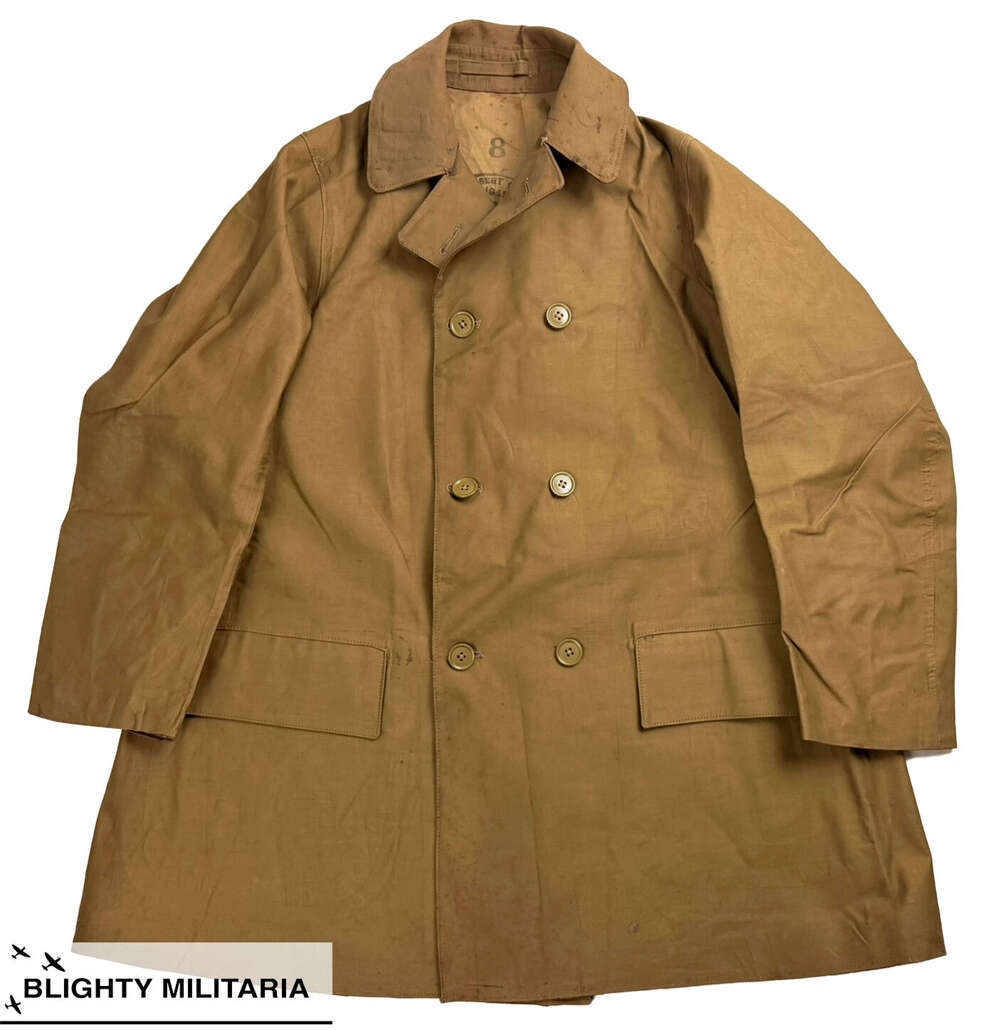 Original 1943 Dated British Army Dispatch Rider's Waterproof Coat - Size 8