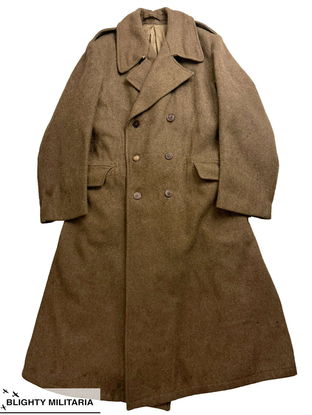 Original 1943 Dated British Army 1940 Pattern Dismounted Greatcoat - Size 8