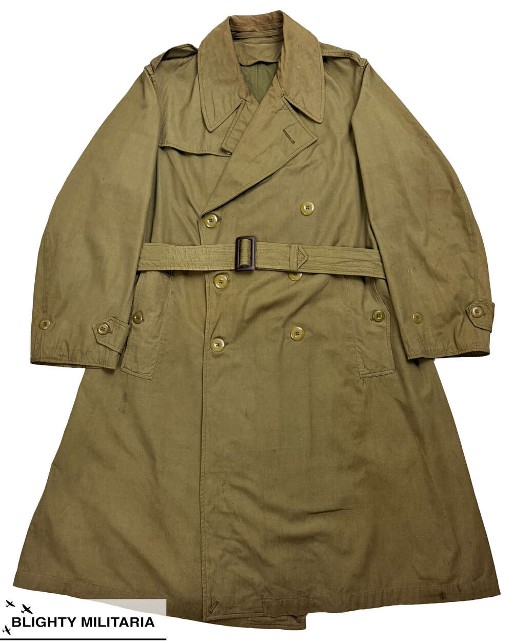 Original 1950s French Army Officer's Macintosh Raincoat - Size 40