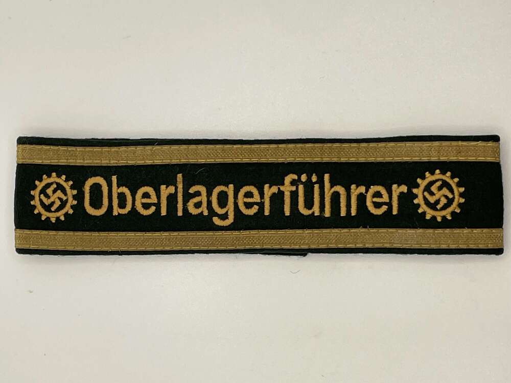 WW2 German DAF Deutsche OBERLAGERFUHRER Cuff Title