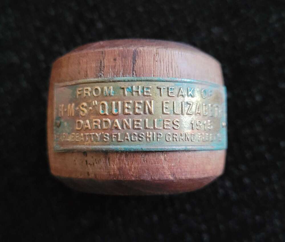 Napkin Ring From the Teak of HMS Queen Elizabeth