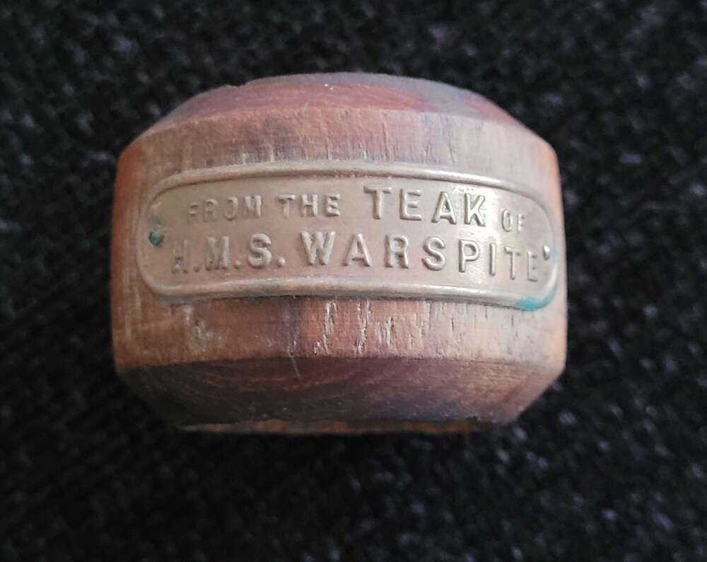 Napkin Ring From the Teak of HMS Warspite