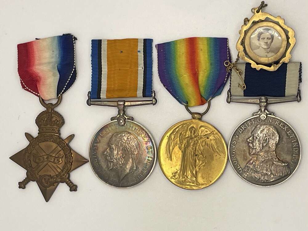 WW1 1914/15 Star Trio & LSGC RMA Royal Navy